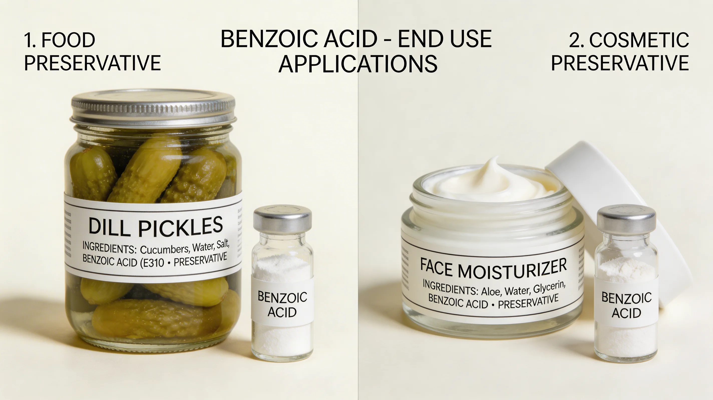 Benzoic acid applications across food preservation, pharmaceuticals, and specialty chemical synthesis