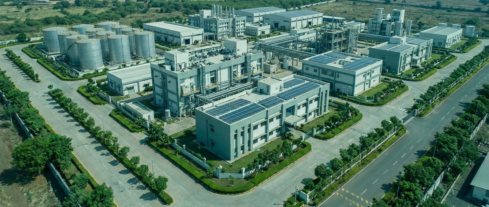 Aerial view of IGPL's Taloja manufacturing campus